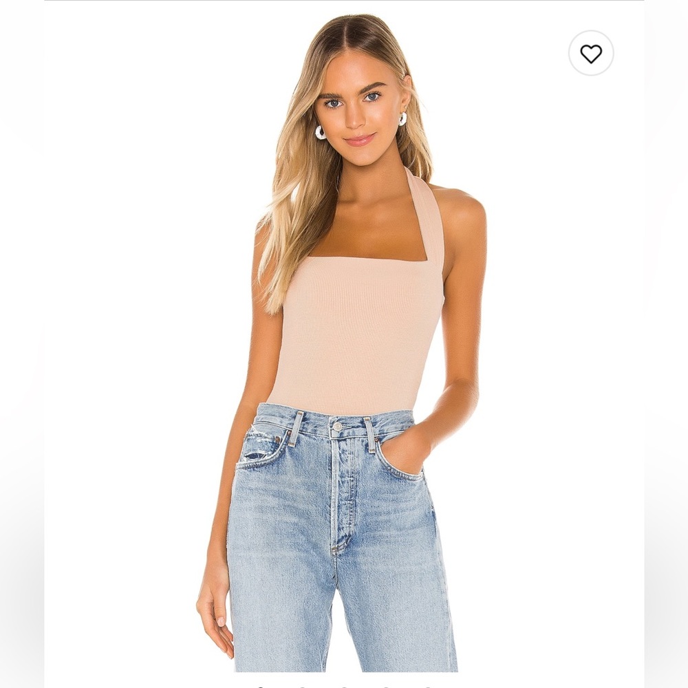 Candice Halter Bodysuit in Nude